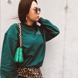 Zara green chain strap shoulder bag  NWT Bloggers